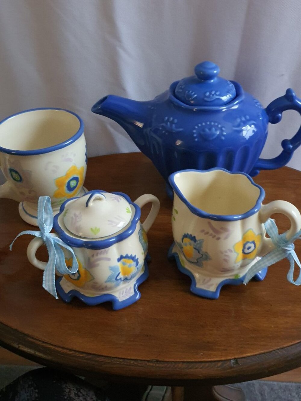 Kimberly Hodges Teapot Blue Cottage Boho Country Farmhouse Hallmark Western Mom